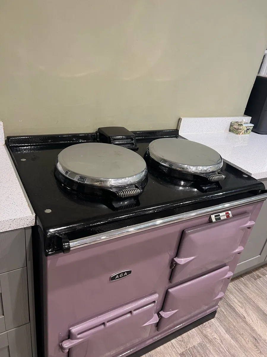 AGA Range Cooker – Purple – Excellent Condition - Image 2