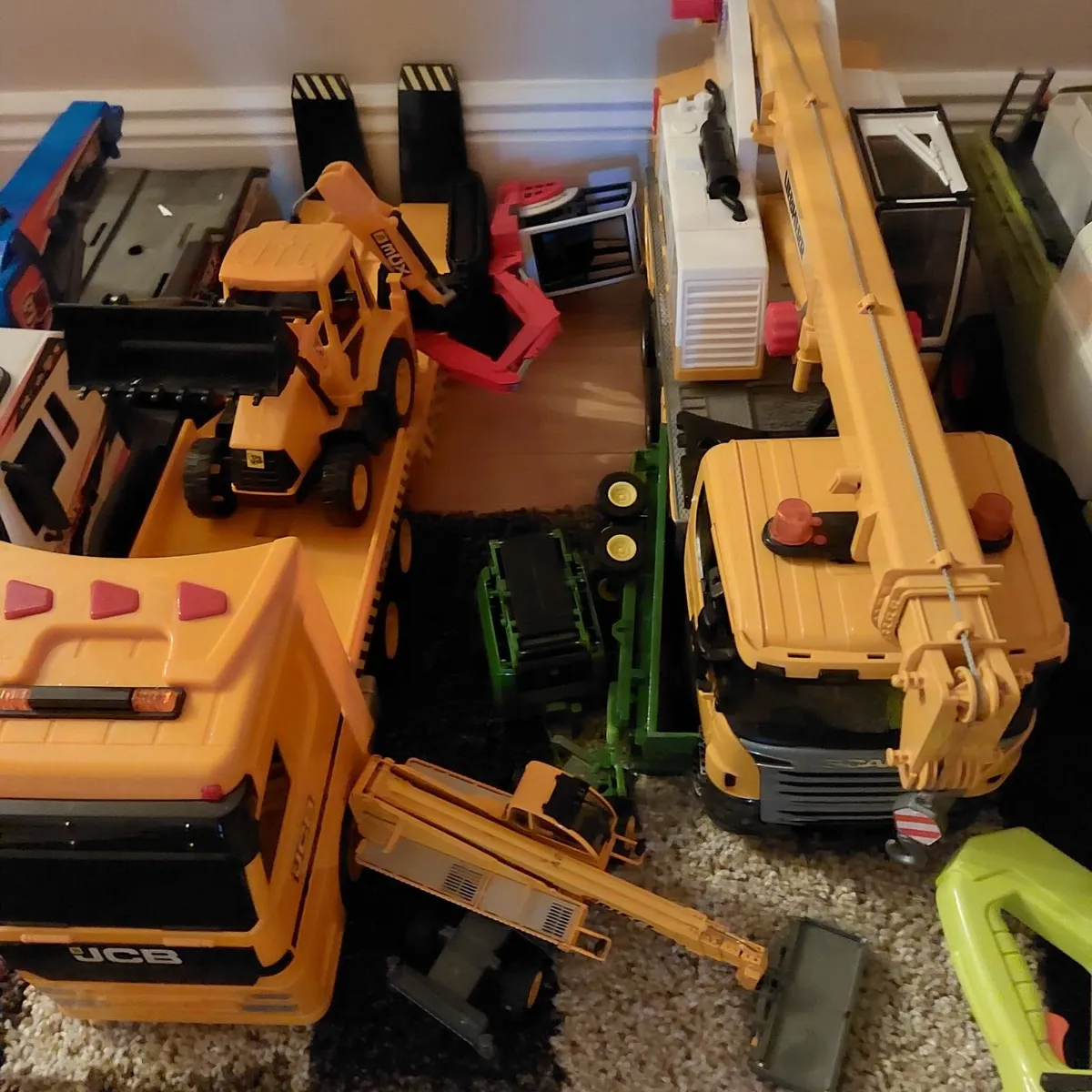Selection of Toy tractors, diggers etc - Image 3
