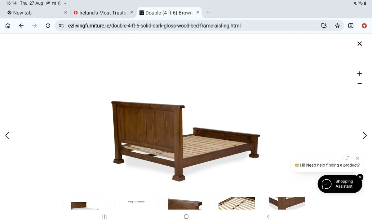 Brand New Wooden Bed Frame and Locker - Image 4