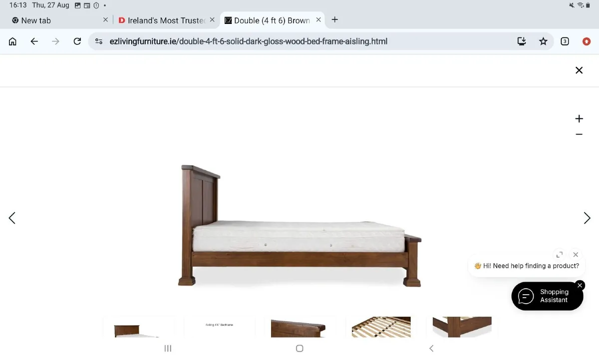 Brand New Wooden Bed Frame and Locker - Image 3