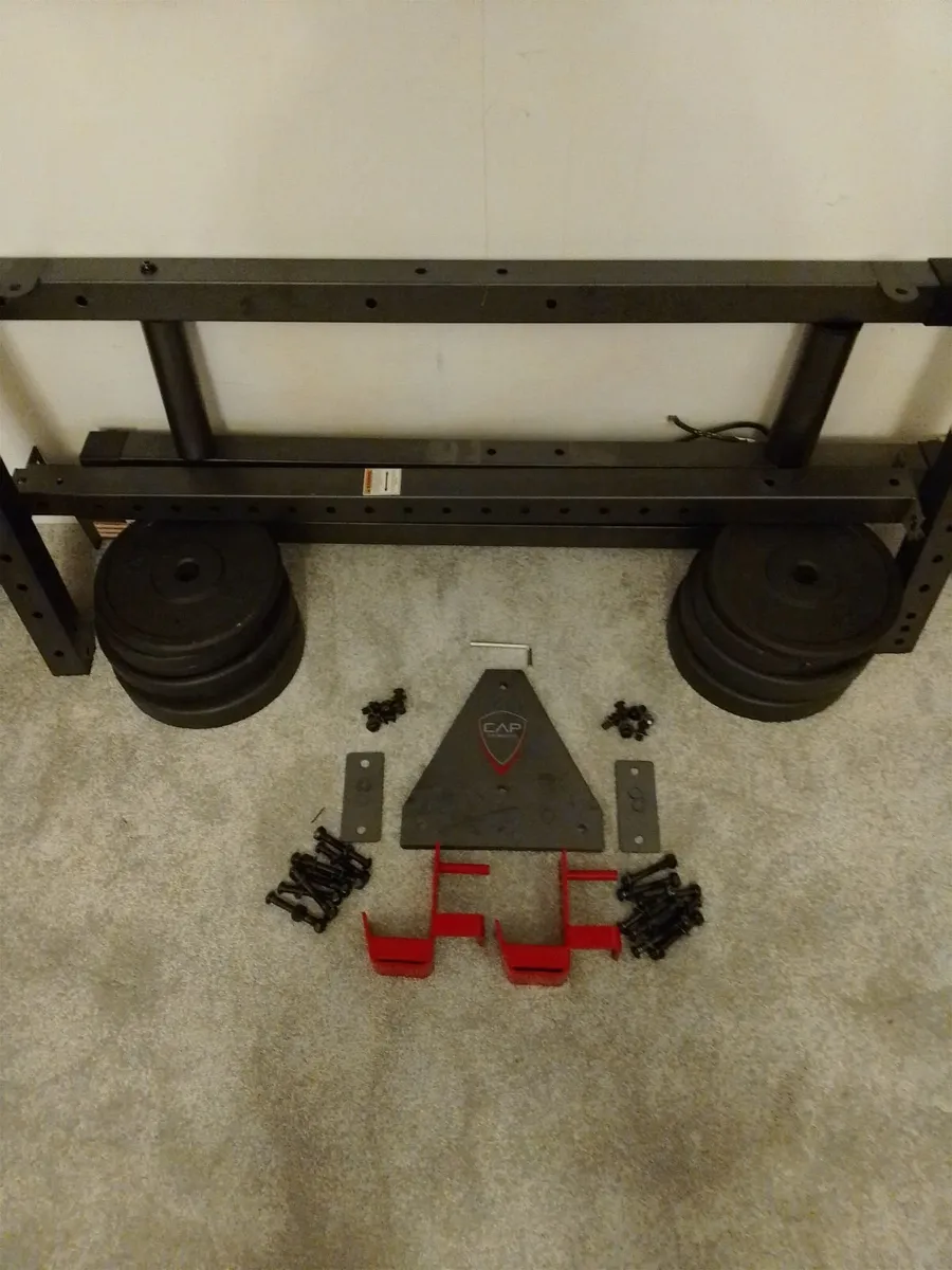 Power rack squat rack pull up bar barbell bench - Image 2