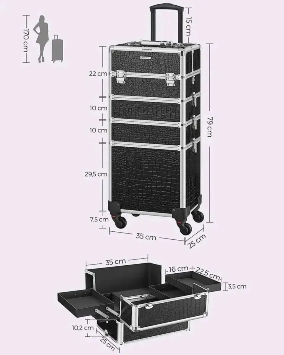 Makeup Trolley Detachable Mini Cases - Image 2