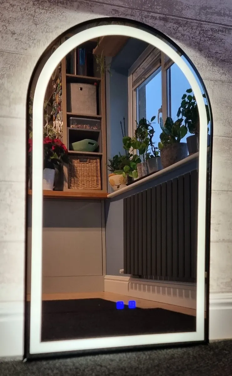 LED Bathroom Mirror 60x100cm Black Frame Antifog - Image 4