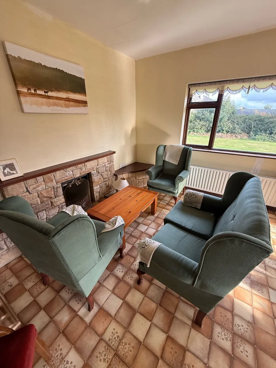 Armchairs two seater and coffee table