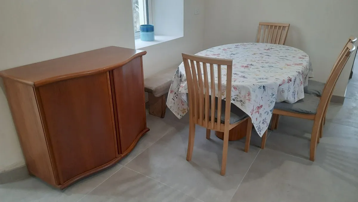 Skovby table, cabinet, chairs - clearance - Image 1