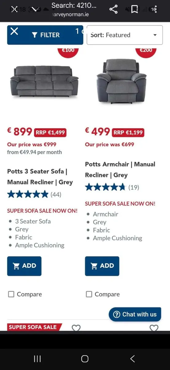 Harvey norman set 3/2/1 - Image 2