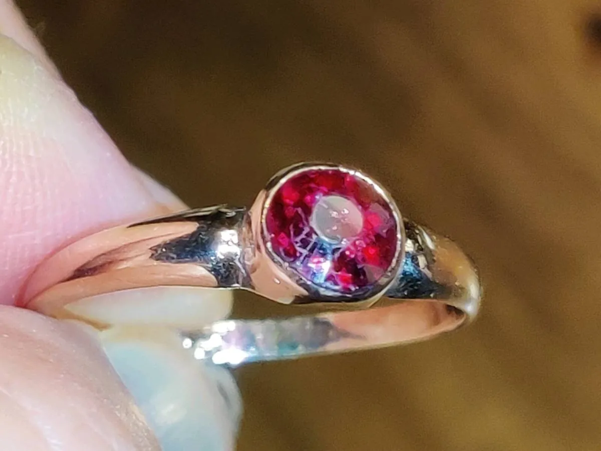 RED ROMAN GARNET, 9CT Gold Victorian Signet Ring ! - Image 4