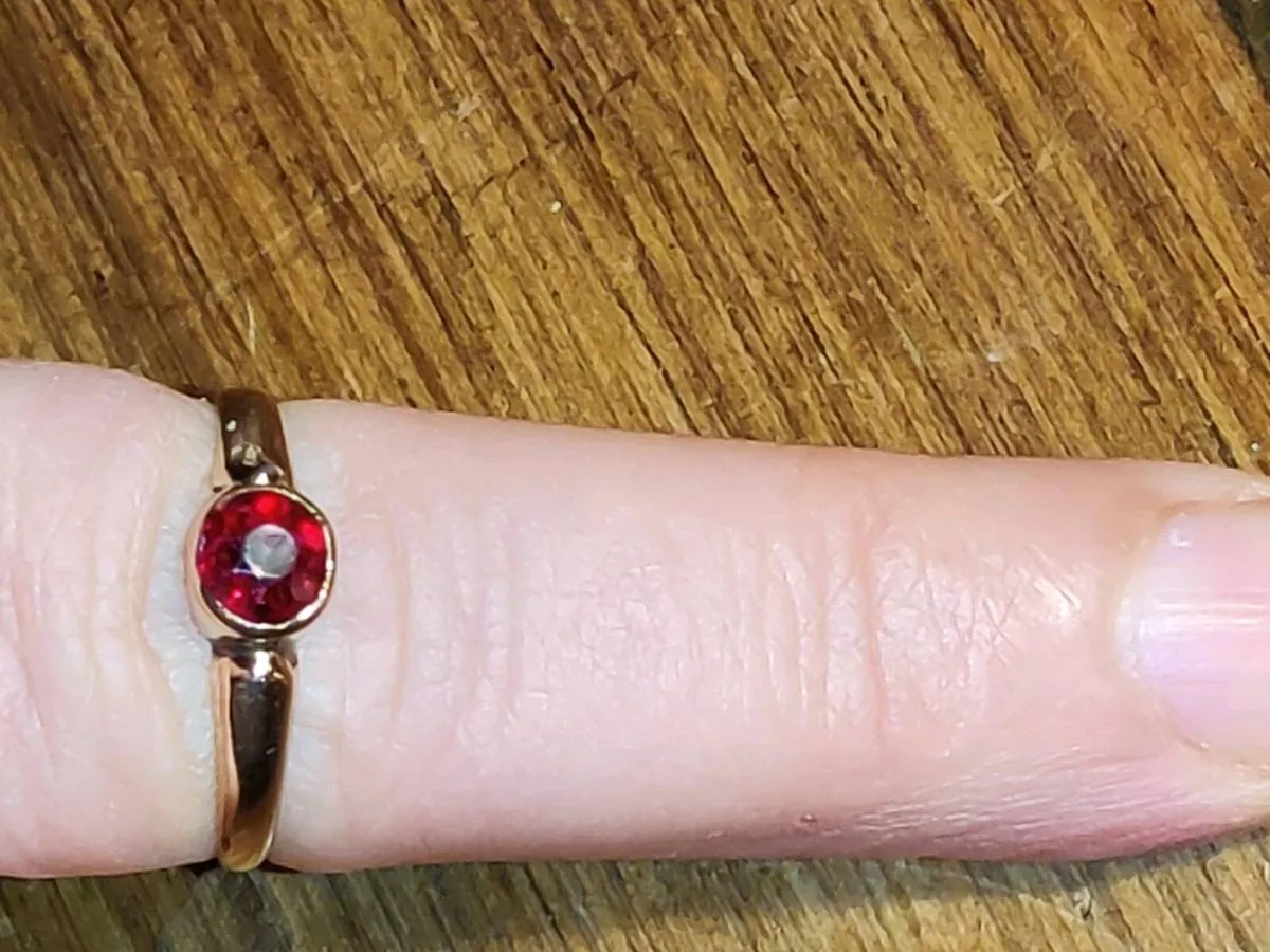 RED ROMAN GARNET, 9CT Gold Victorian Signet Ring ! - Image 2