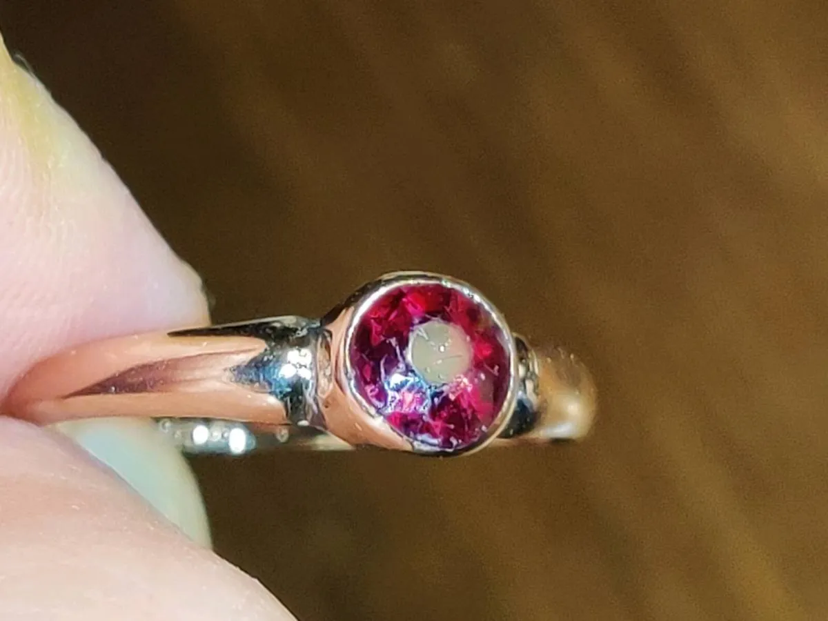 RED ROMAN GARNET, 9CT Gold Victorian Signet Ring ! - Image 3