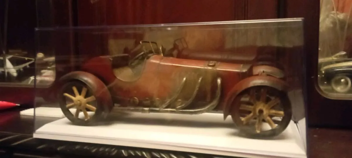 VINTAGE INTERLUDE METAL ROADSTER 12" LONG WINE CAR - Image 1