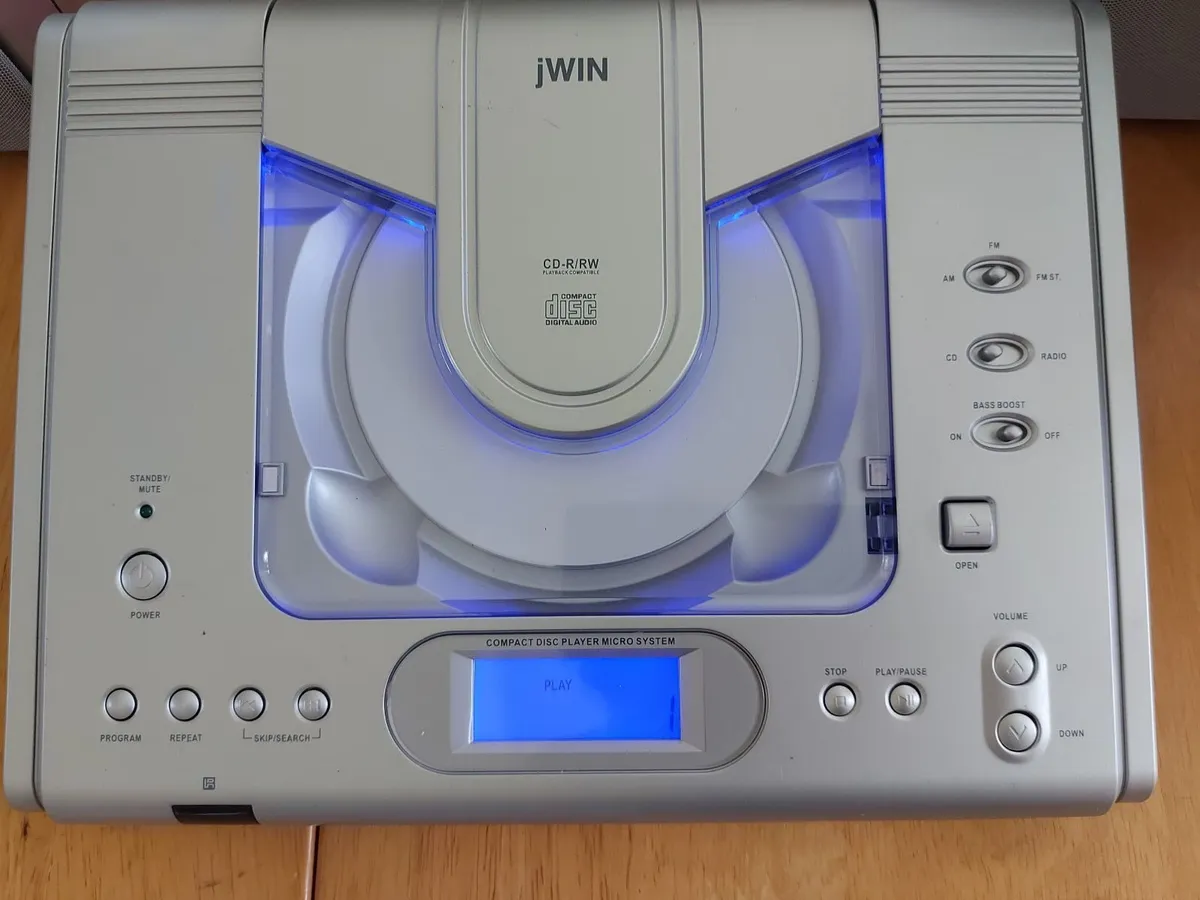 jWIN Micro Hi-Fi CD Player with AM-FM Stereo Radio - Image 2