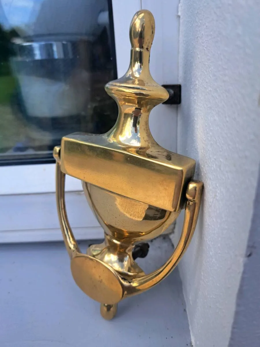 2 Old  original brass door strikers €30  each - Image 1