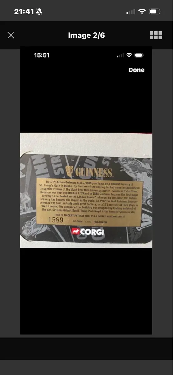 Limited Edition Corgi Guinness Delivery Truck - Image 2
