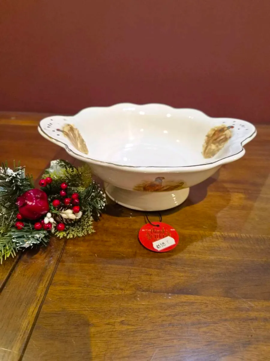 antique vintage pheasant dresser dish plate - Image 2