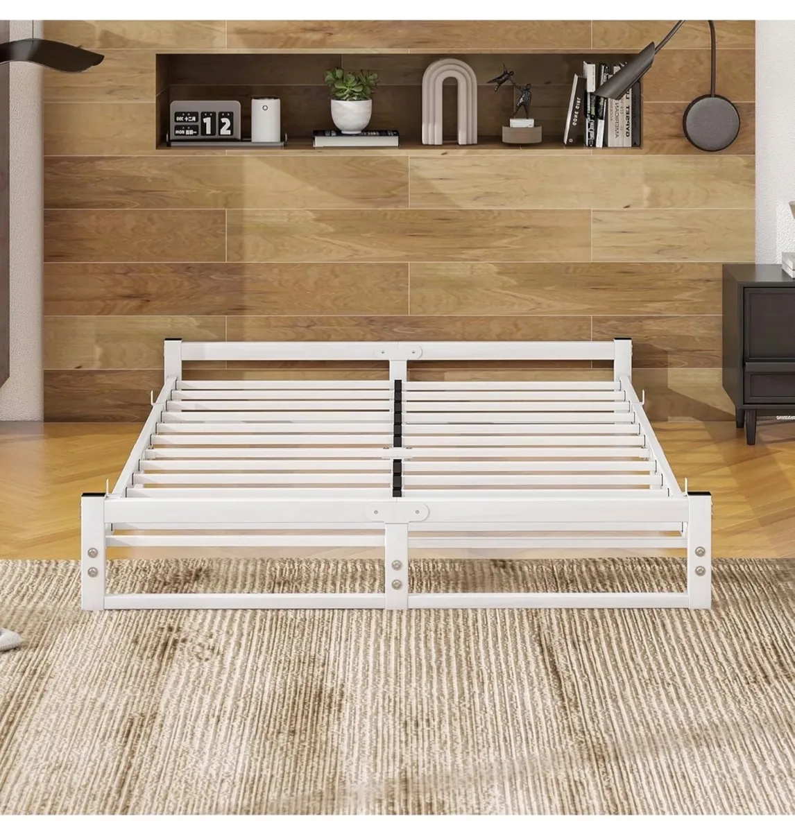 King Size Bed Frame,Metal Platform Low Bed Frame K - Image 4