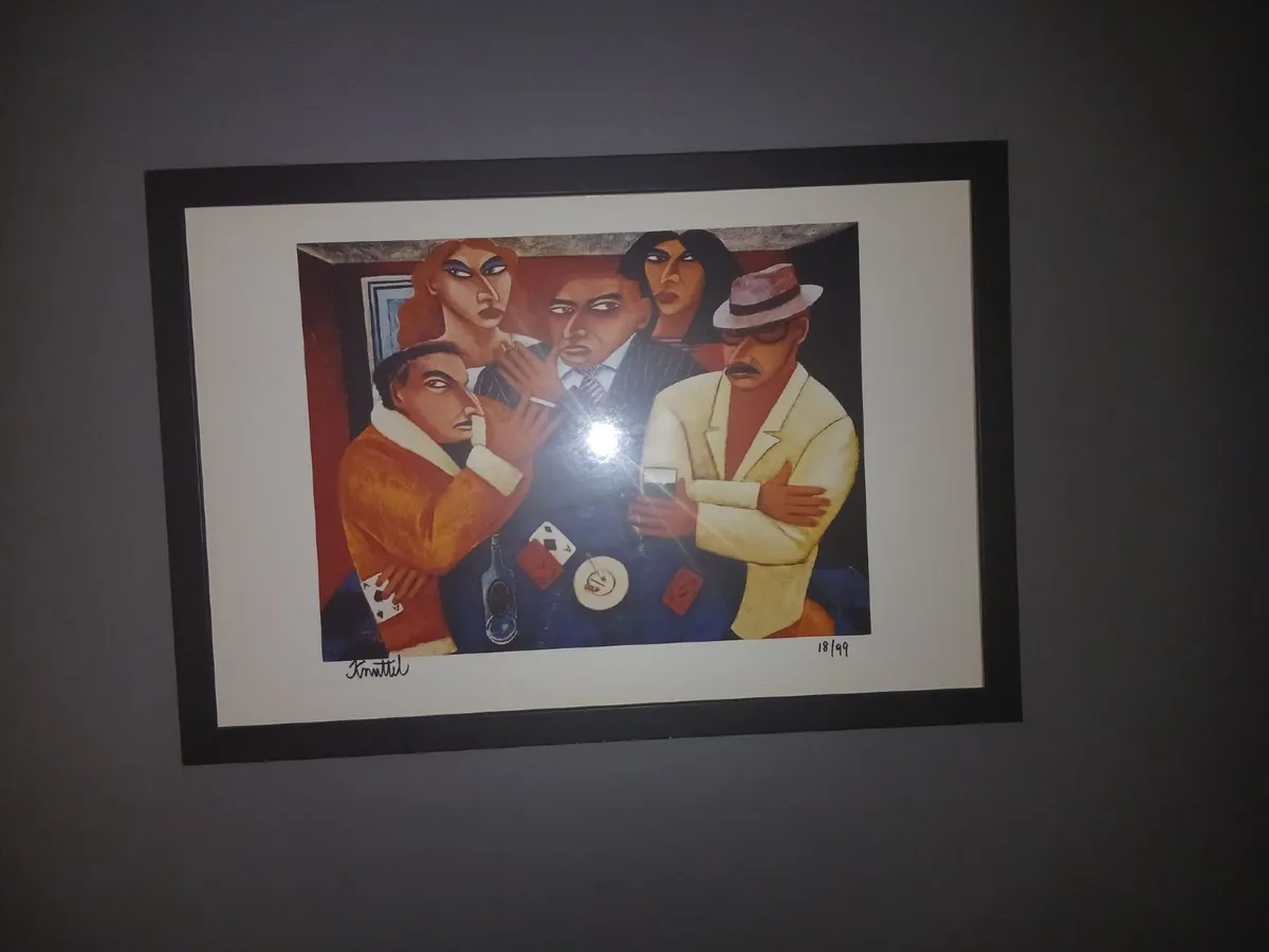 Knuttel print in a black frame