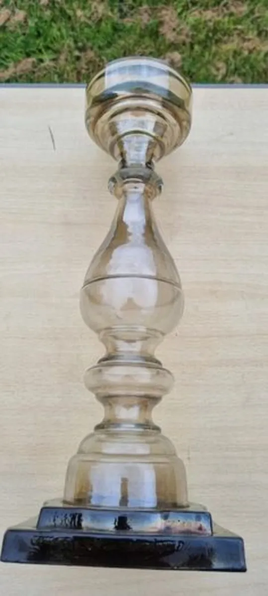 Vintage Large Glass Candlestick - Image 4