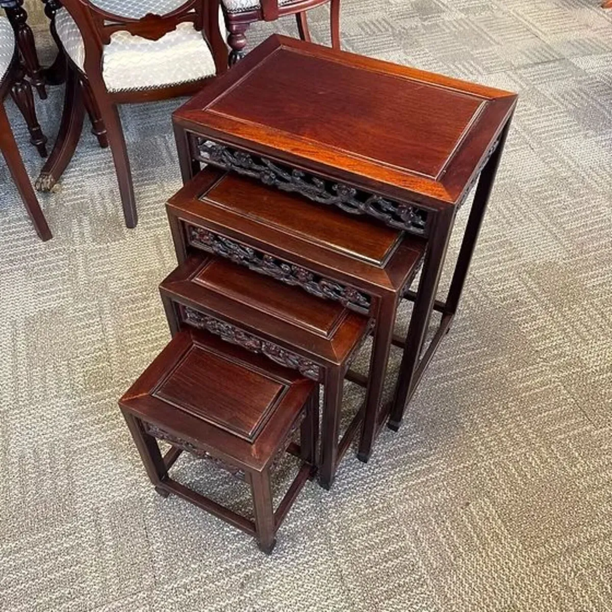 Elegant set of four nesting tables with beautifull