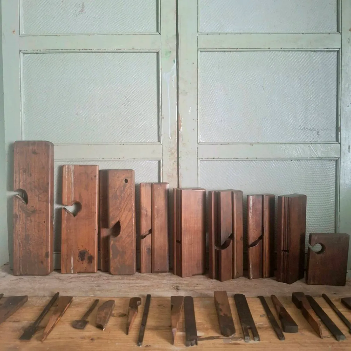 Job Lot of French Antique Wood Planes - Image 2