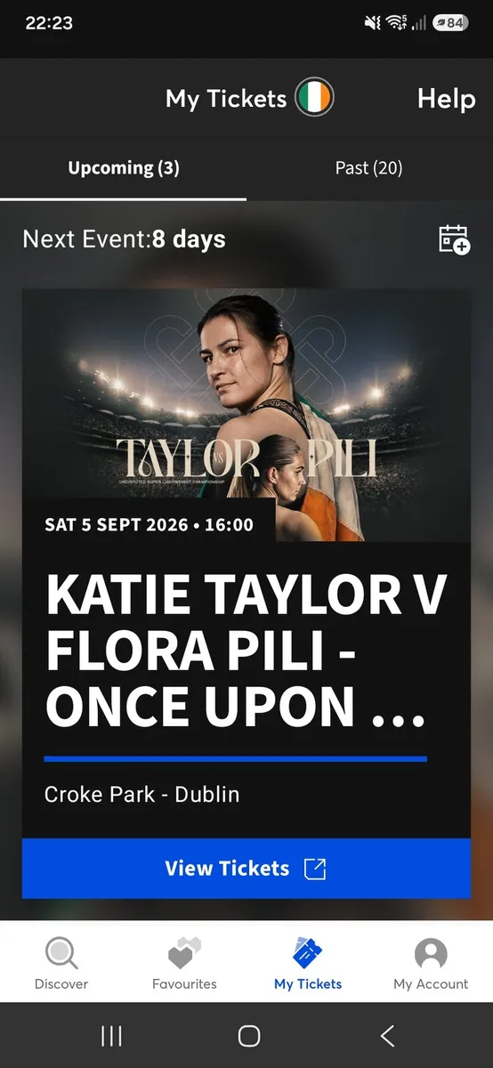 Katie taylor tickets x2