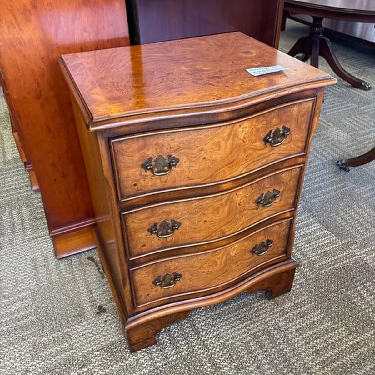 Beautiful walnut chest of three drawers
