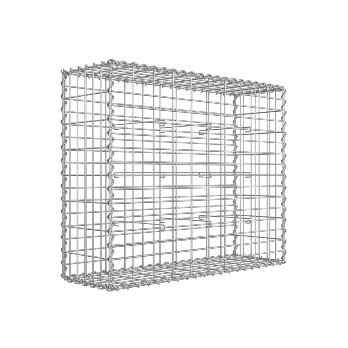 Galvanised Steel Gabion Basket 100 x 80 x 30 cm - Image 2