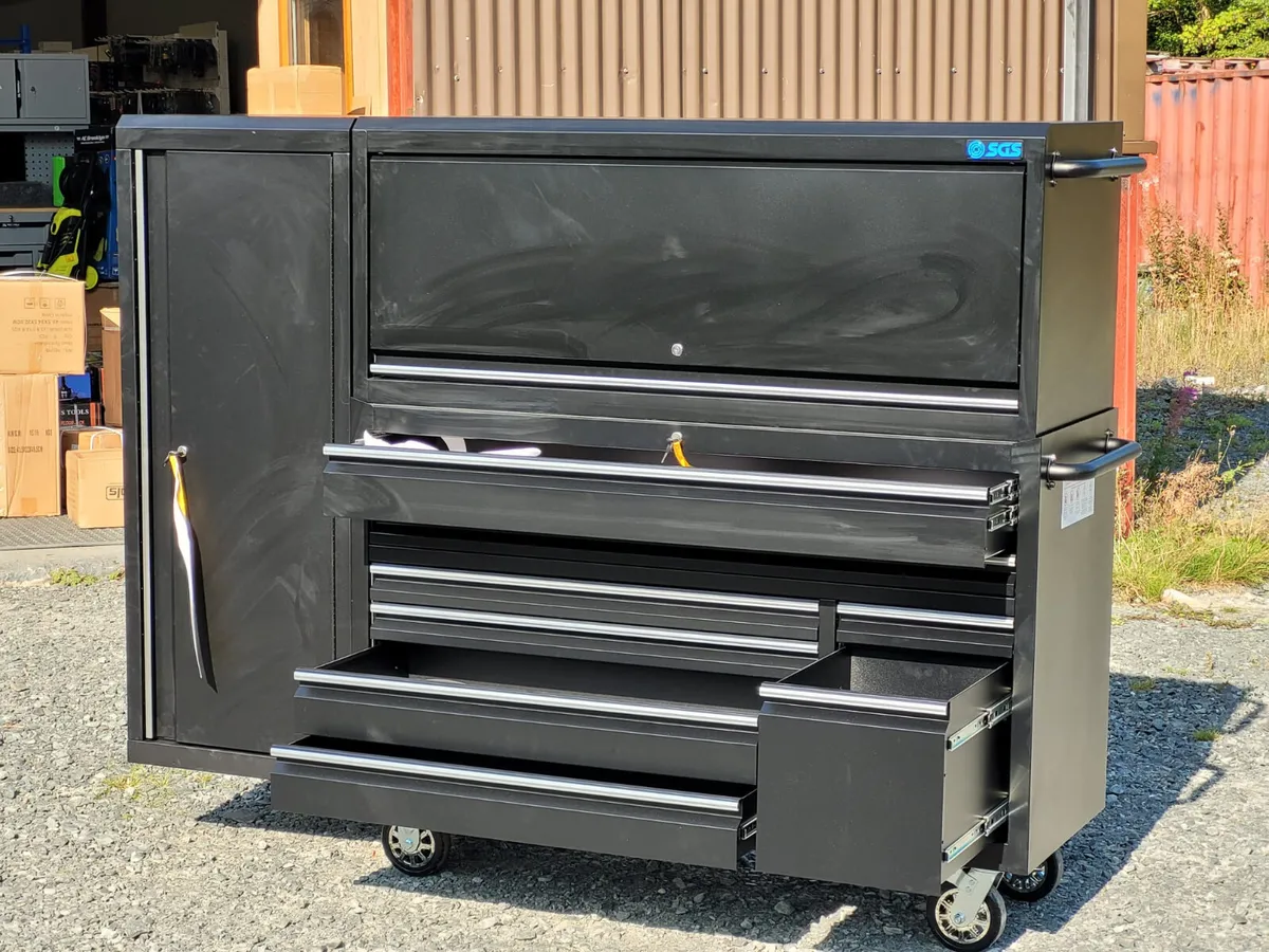 56″ 8 Drawer Toolchest Cabinet With Vertical - Image 3
