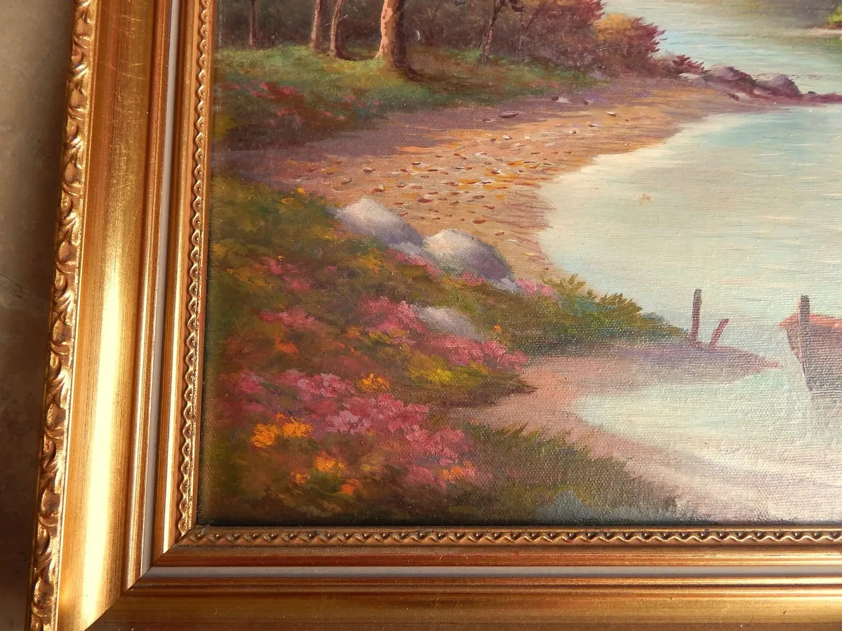 Large Signed Oil on Board Painting - Image 4