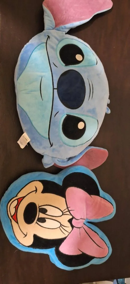 Stitch and Minnie Mouse cushions