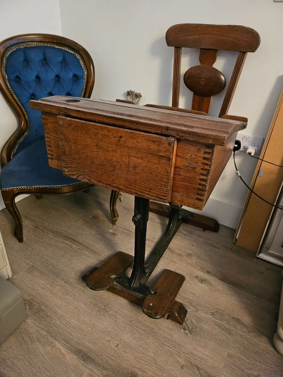 Antique school desk - Image 1