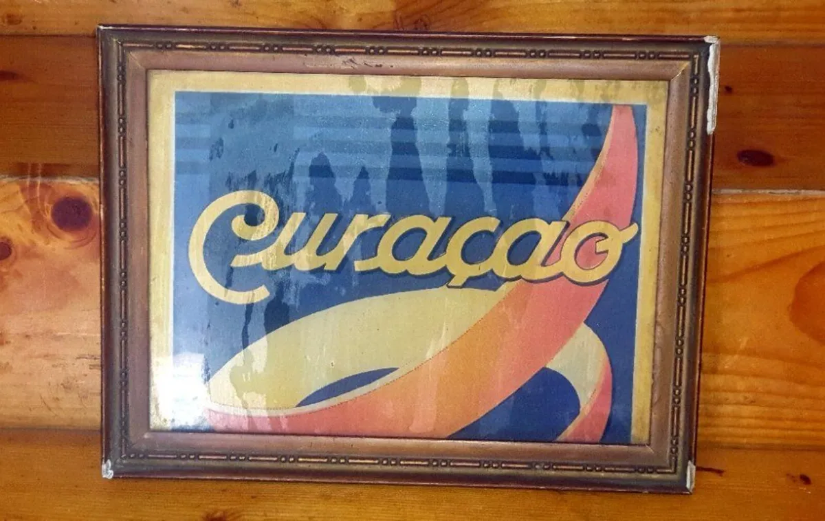 Vintage Framed Curaçao Alcohol Art Print - Image 3