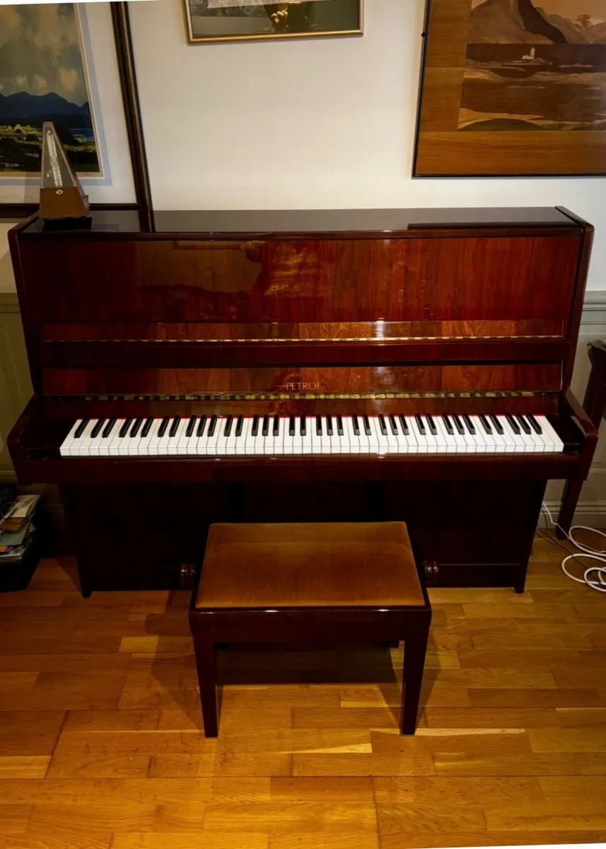 Pristine Condition Petrof 116 Walnut Upright Piano - Image 1