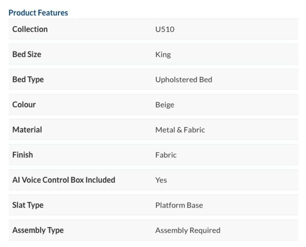 U510 Motion Bed- 1 year old - Image 3