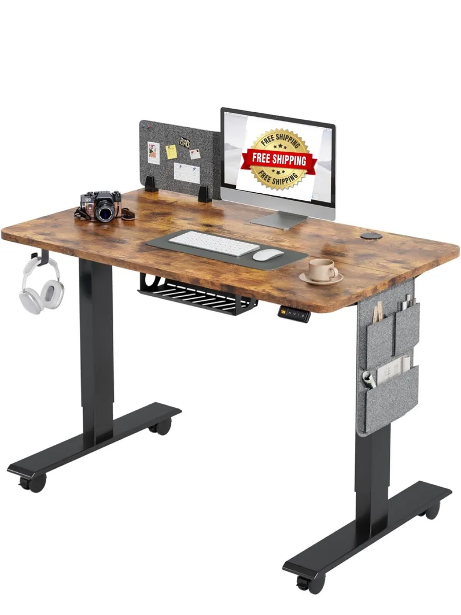 Electric Height Adjustable Standing Desk, 100x60cm - Image 1