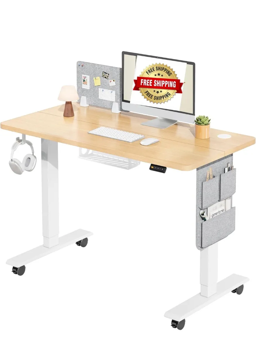 Electric Height Adjustable Standing Desk, 100x60cm - Image 1