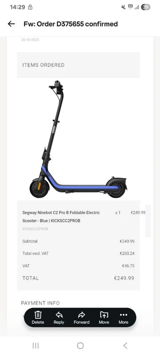 Segway Ninebot Kickscooter C2 Pro B Scooter with BLUETOOTH Speaker - Image 1
