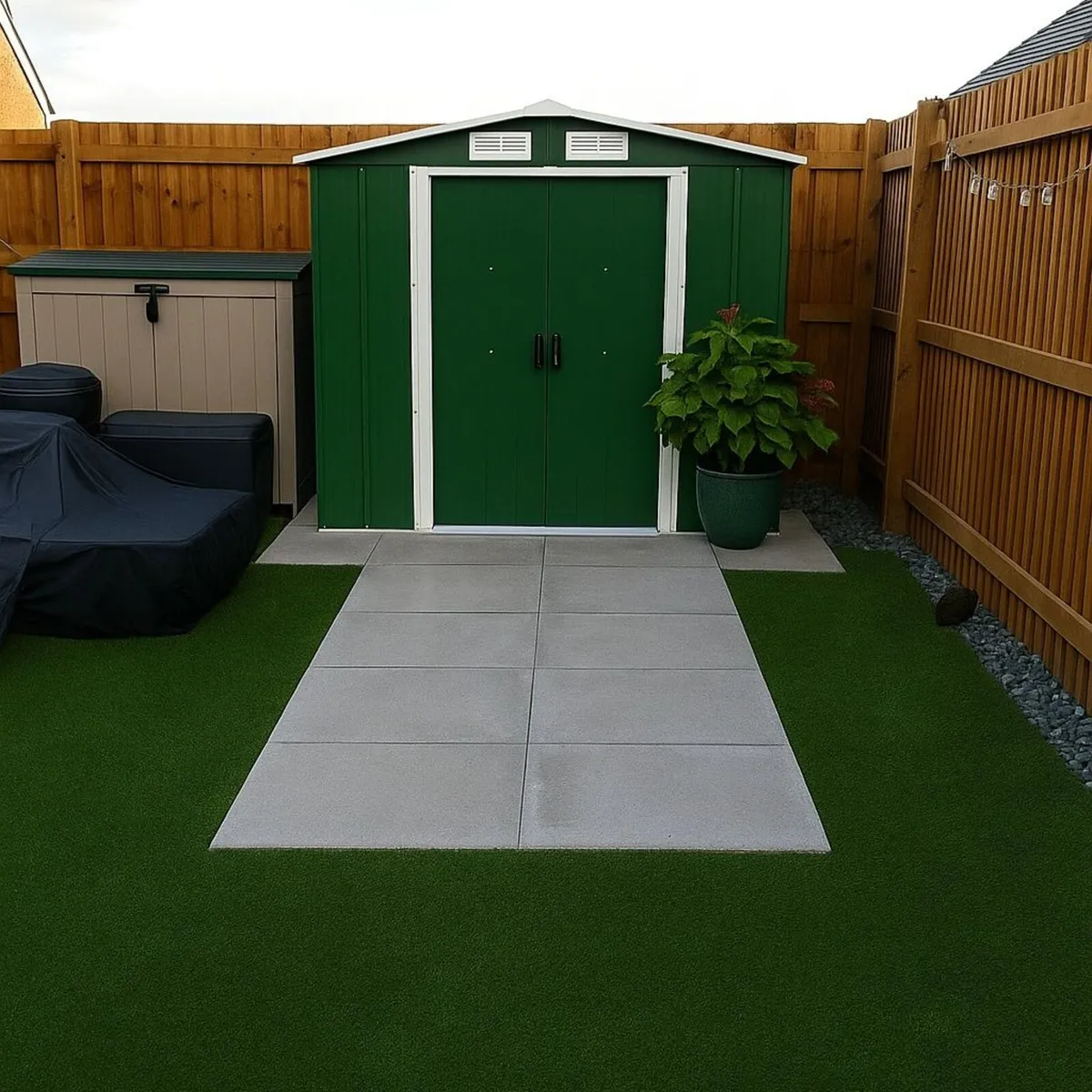🏡 6×4 ECO STEEL GARDEN SHED – IN STOCK - Image 1