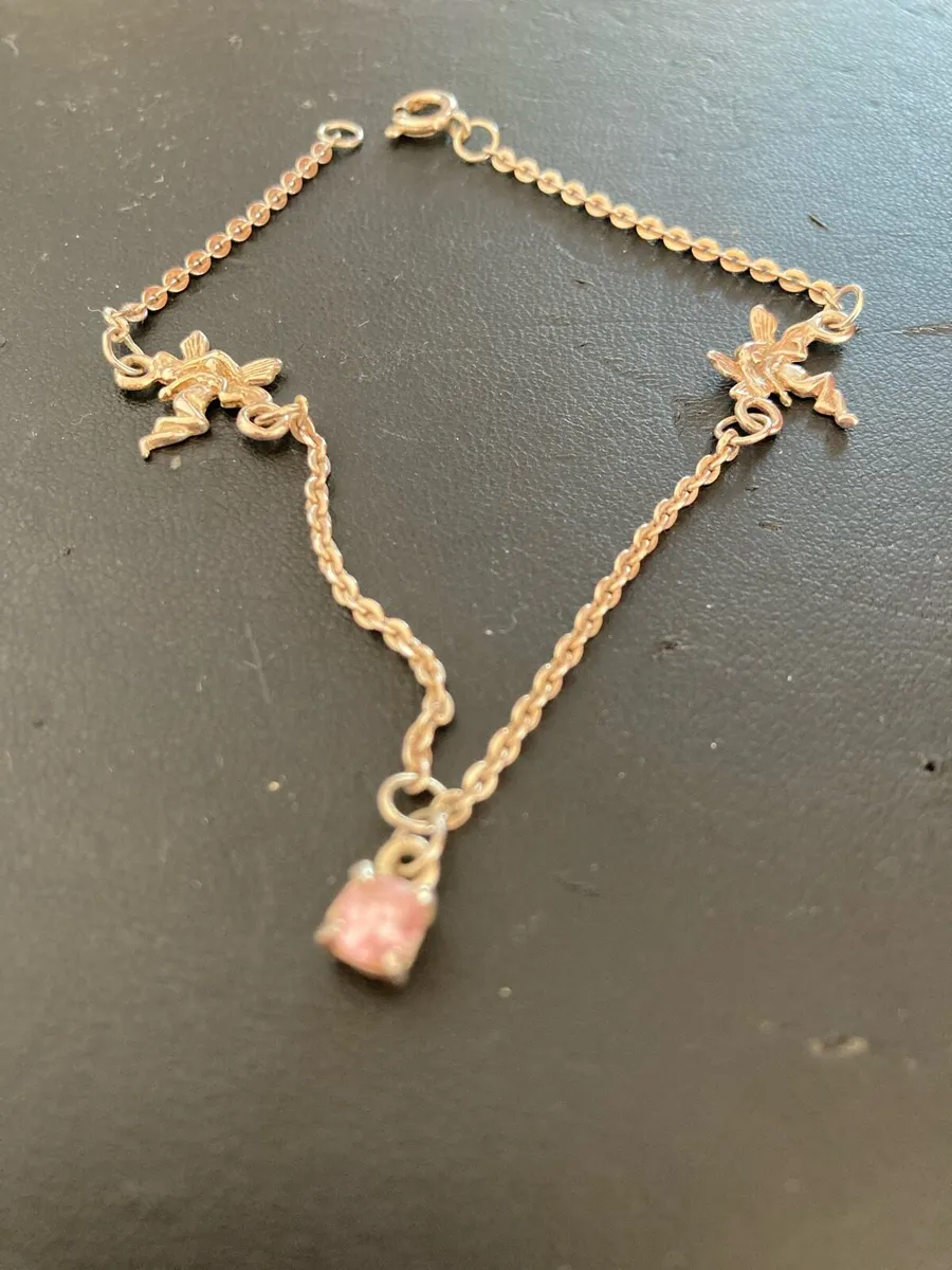 Sterling Silver tinker bell charm bracelet - Image 1