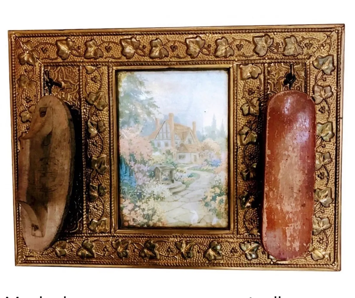 Unique vintage brass wall plaque - Image 2