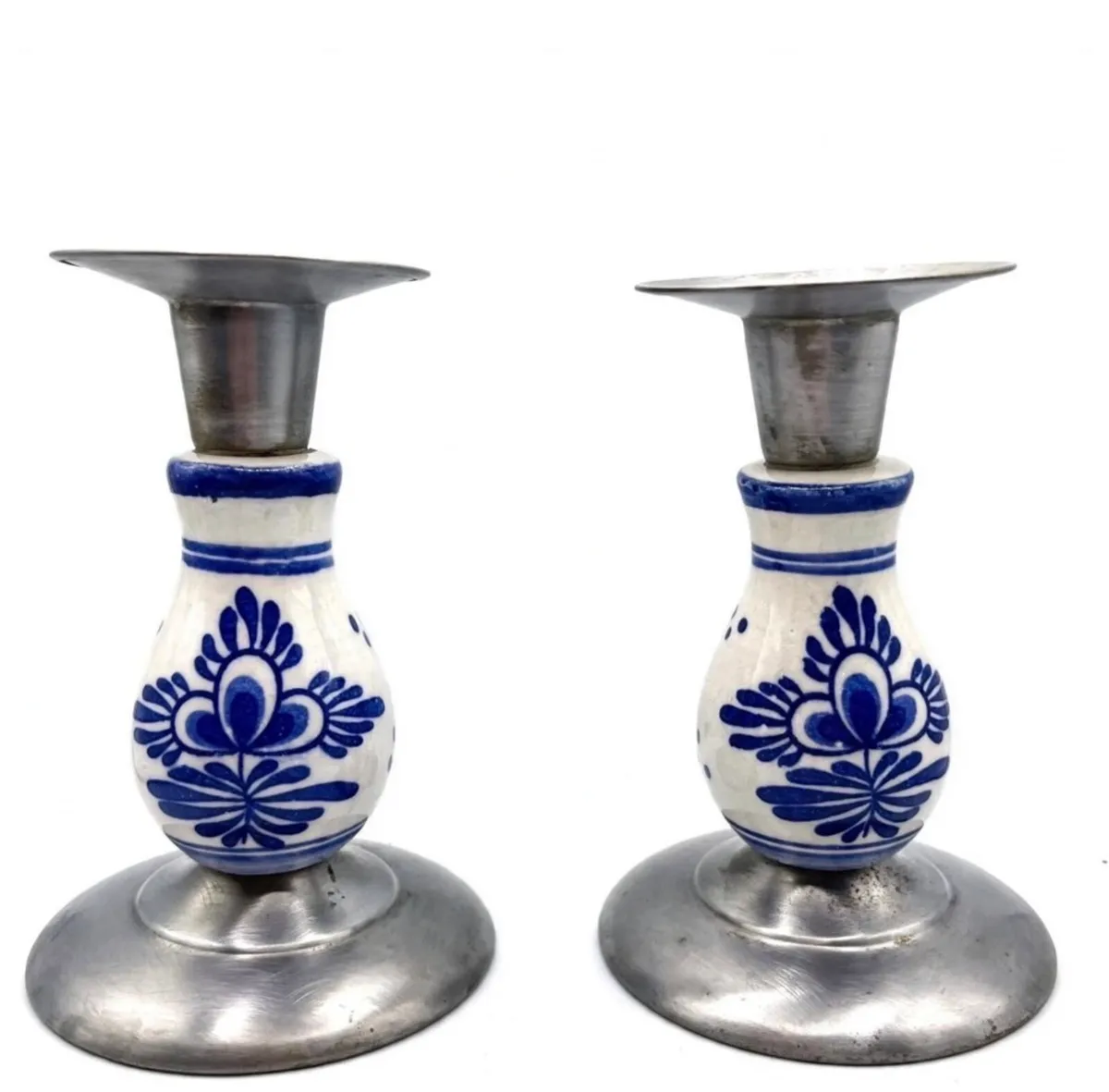 Vintage ceramic candlestick  holders - Image 1