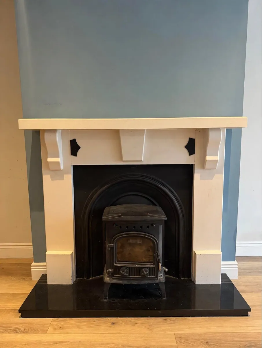 Fireplace Surround + Insert + Stove + Plate & Flue - Image 3