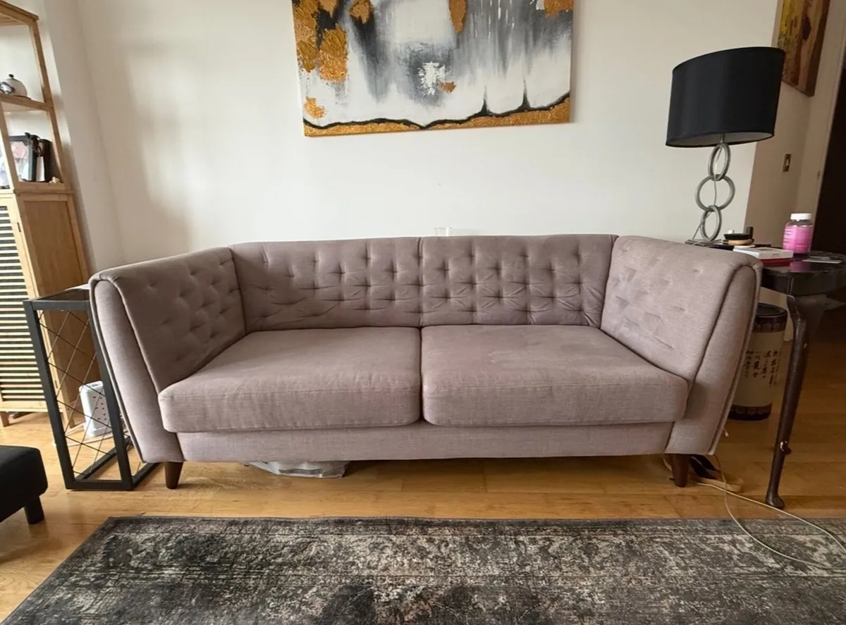 3 Seater Modern Fabric Sofa – Excellent Condition - Image 1