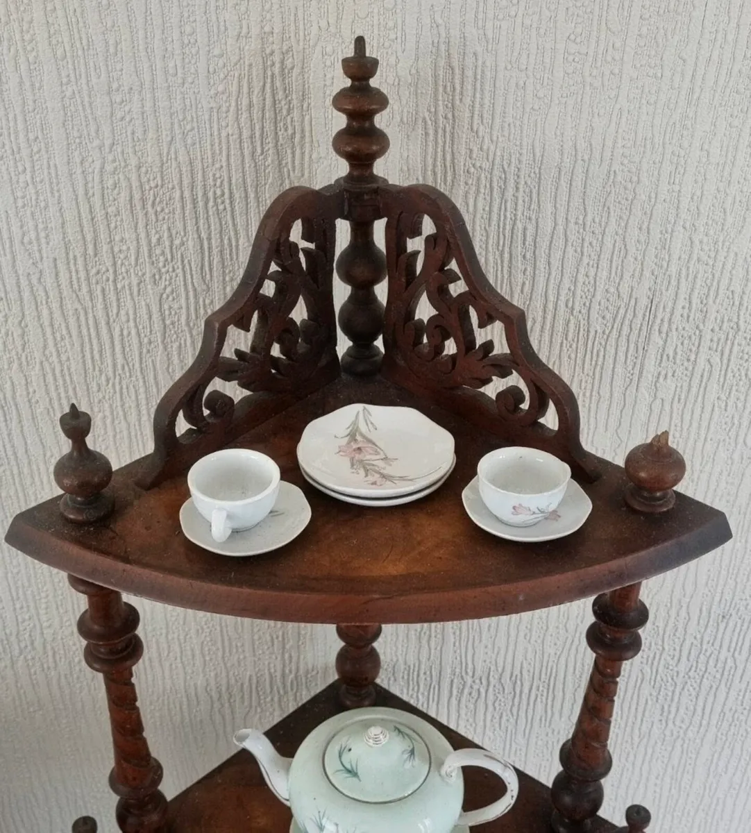 Victorian Walnut Corner Whatnot - Image 4