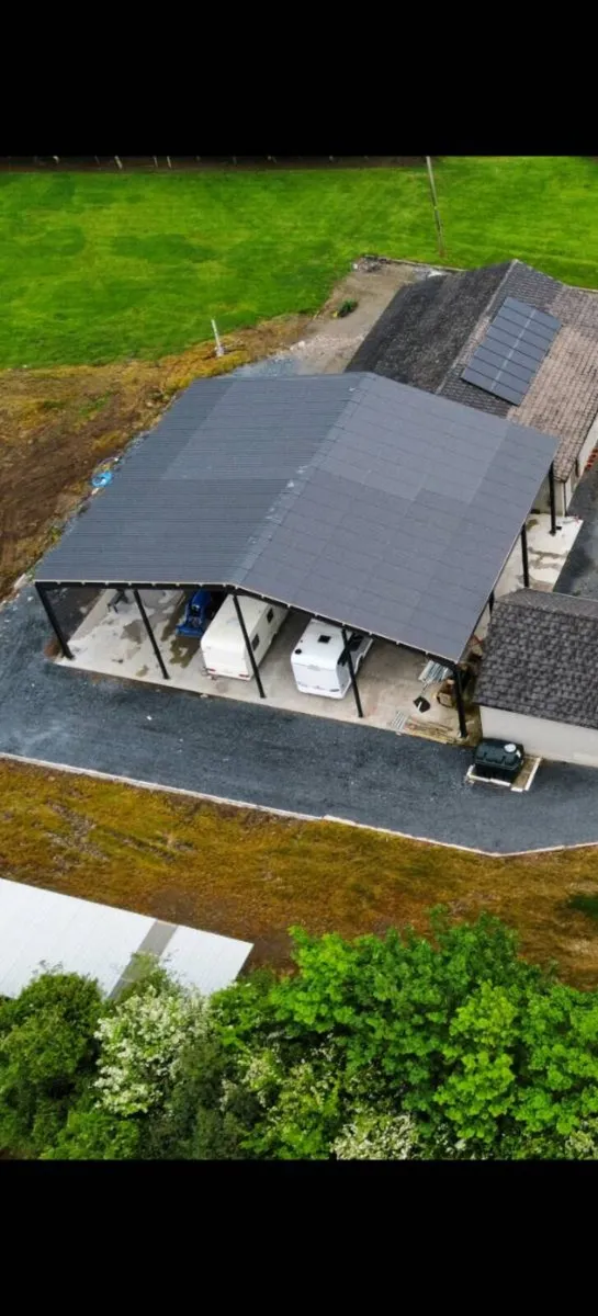 Steel shed with timber perlins and cement fibre - Image 1