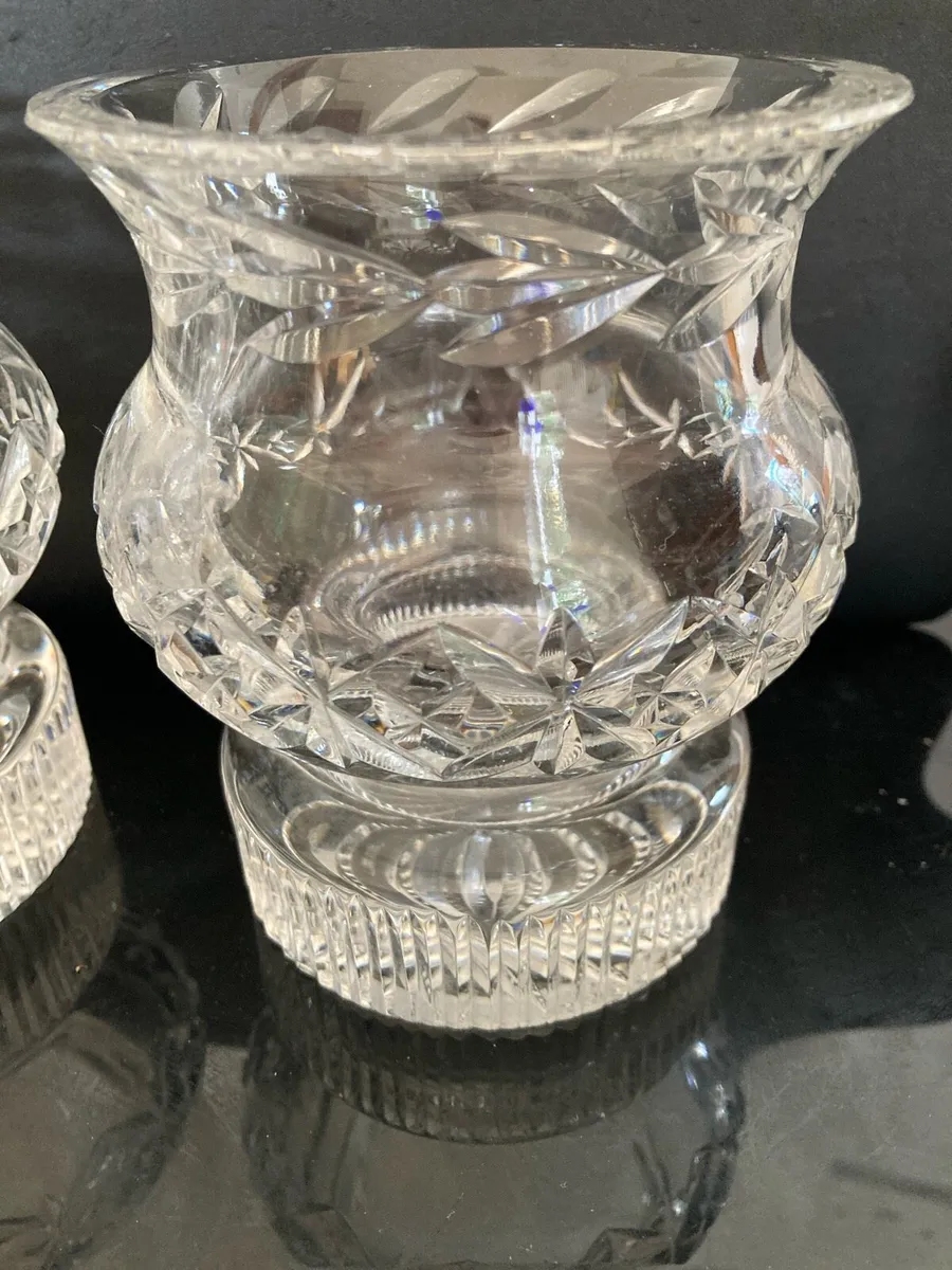 Pr of large Tipperary crystal nightlight holders - Image 2