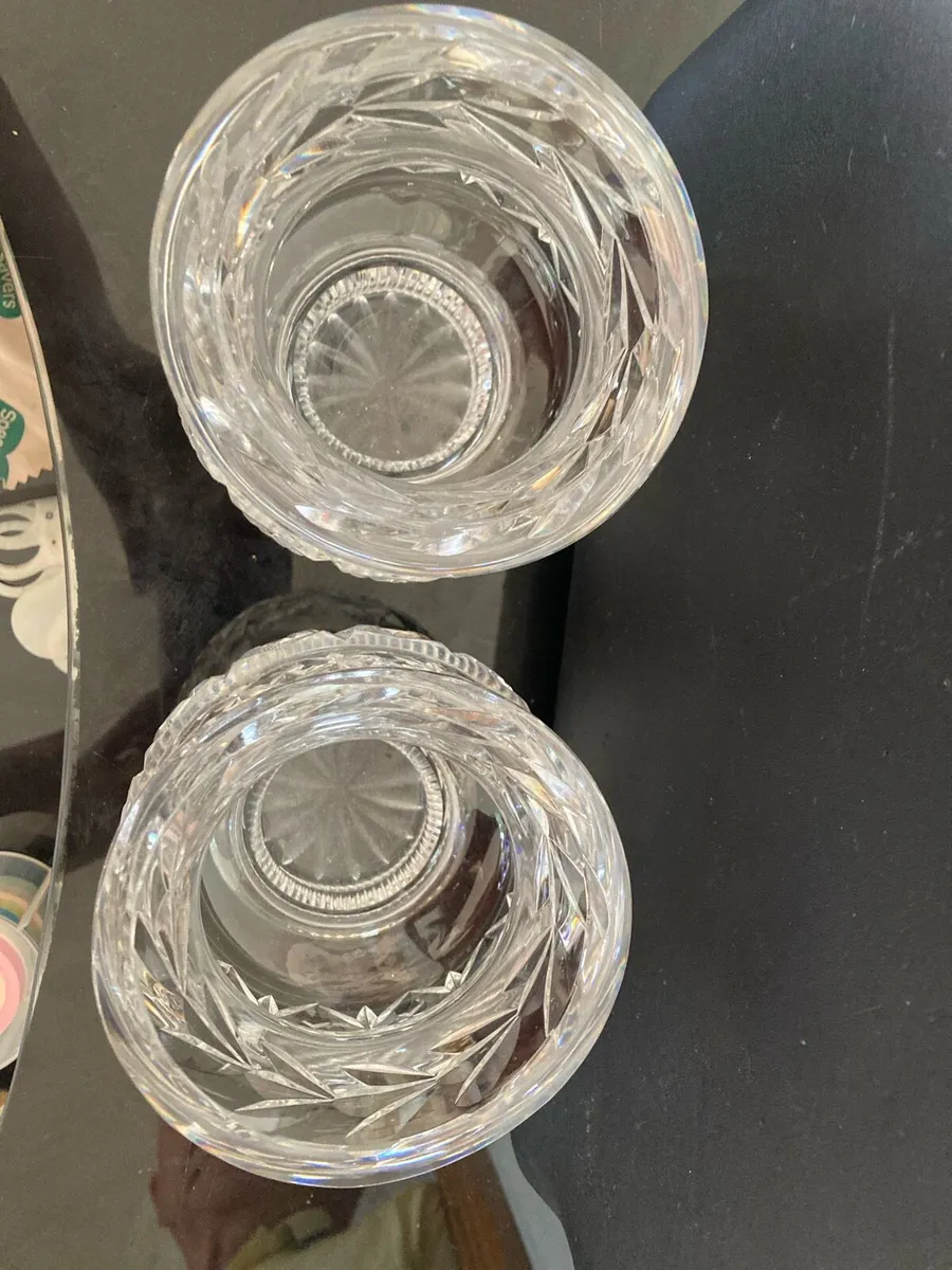 Pr of large Tipperary crystal nightlight holders - Image 3