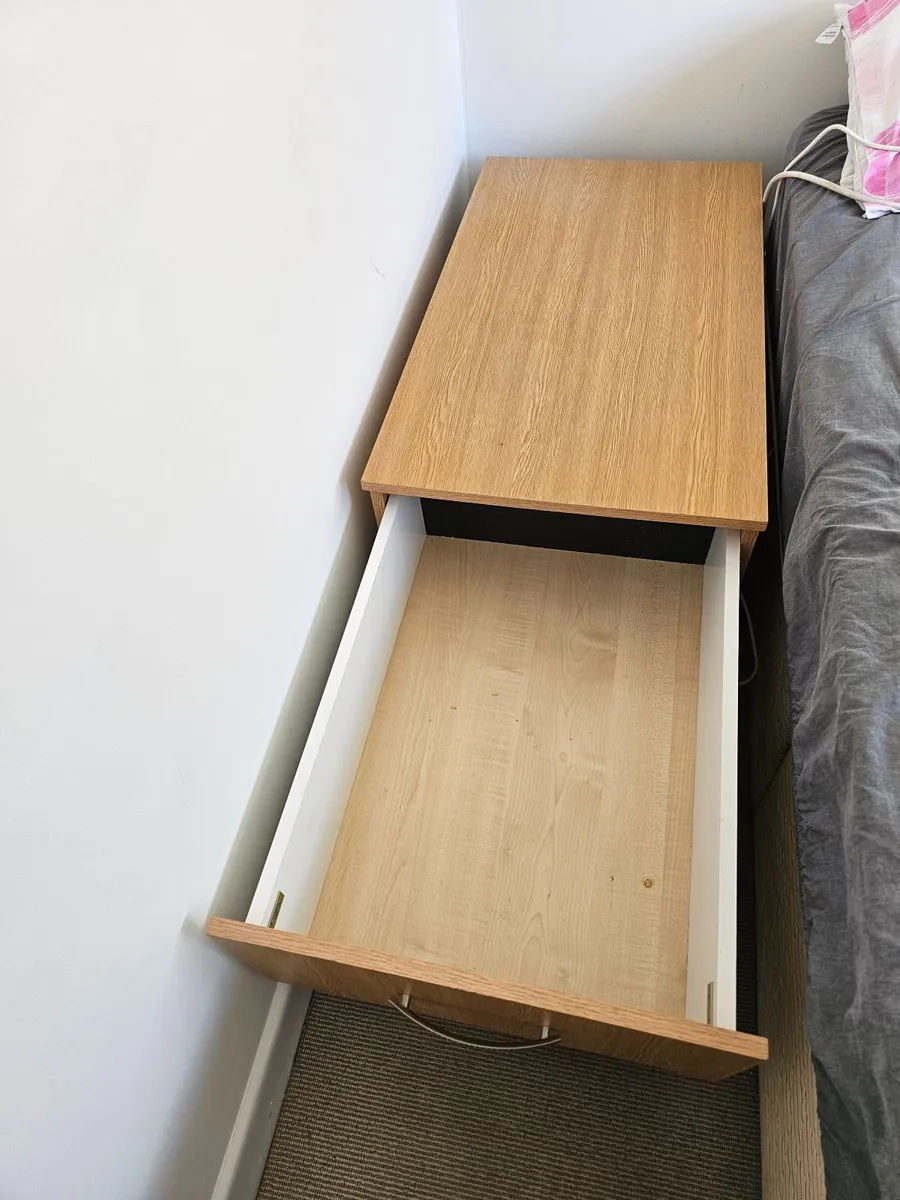 Long bedside table large side nightstand 4 laptops - Image 1