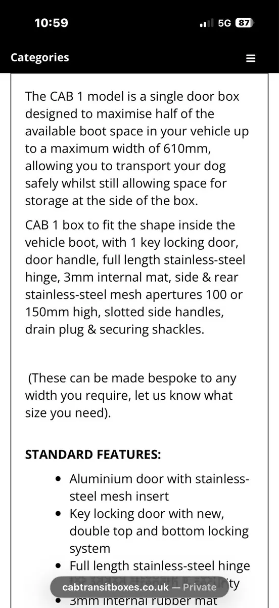 Cab Professional Dog Box for vehicle - Image 4