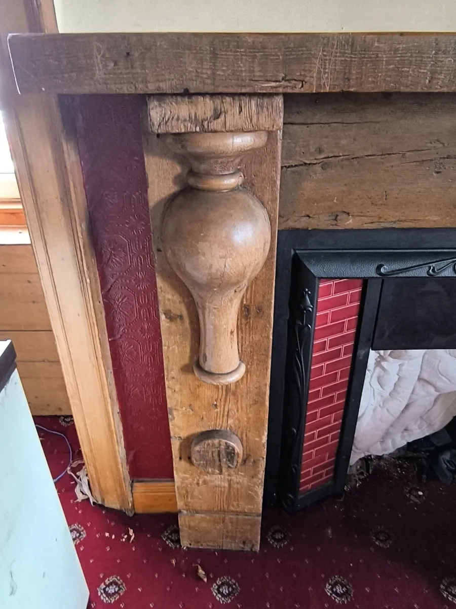 Antique fireplace + Hand Carved Oak surround - Image 3