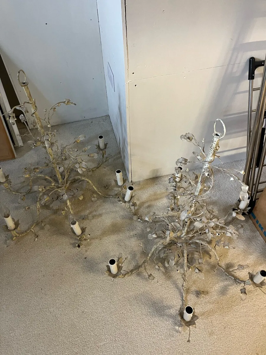 2 vintage chandeliers - Image 2